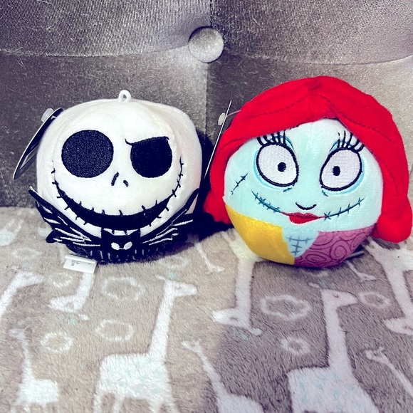 Disney Hallmark Nightmare Before Christmas Fluff Ball Ornaments - Picture 1 of 5